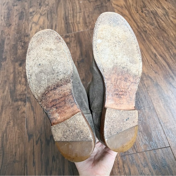 ISABEL MARANT • Crisi Boot suede ankle boots WEDGE HIDDEN HEEL, distressed 40/9 - Picture 11 of 14